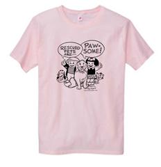 Rescued Pets are PAWSOME!! Pink T-Shirt
