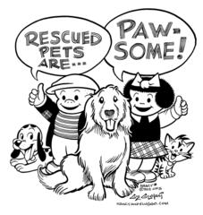 NANCY Rescued Pets Are Pawsome Print