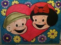 Original Painting Of Sluggo and Nancy on Canvas